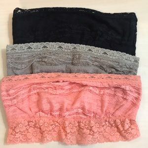 Free People Bandeau Bralettes (3 color bundle!)